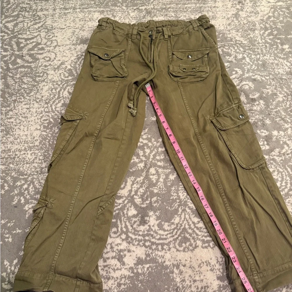 Free People Tahiti Cargo Trousers in Dried Herb (olive green) - Picture 8 of 12